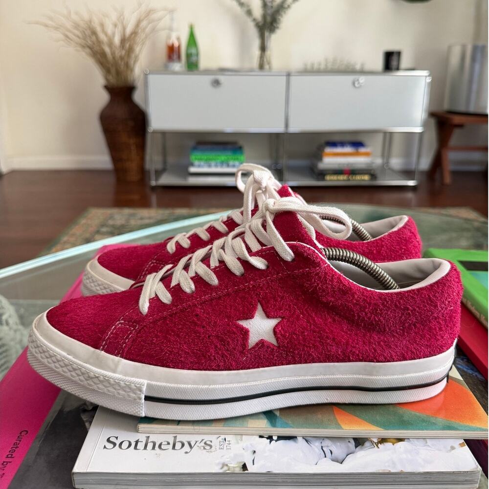 Converse One Star Pink Pop Suede Sneakers 162575C